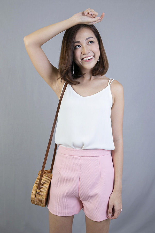 ANLE CROSS BACK BLOUSE (WHITE)