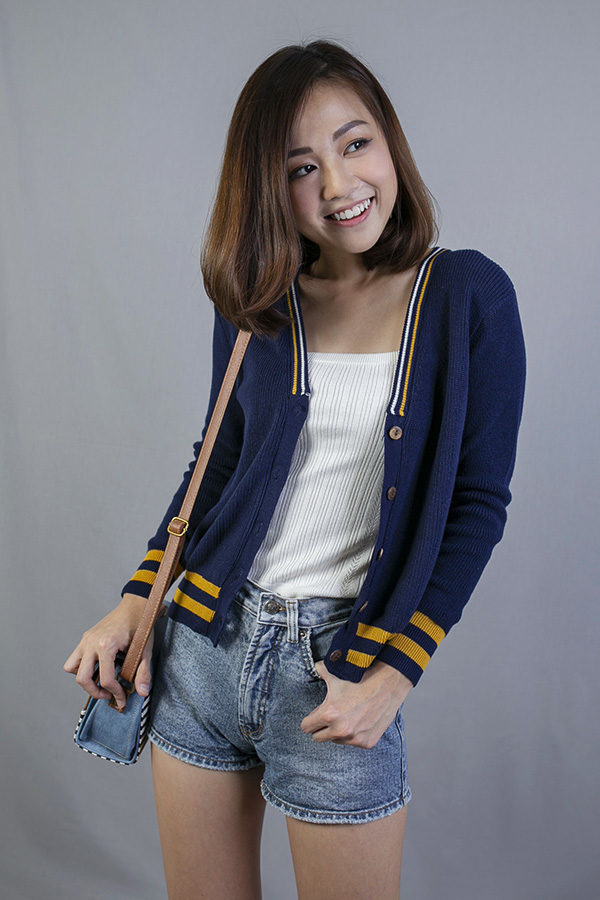 BRUEE COLLEGE CARDIGAN (BLUE)