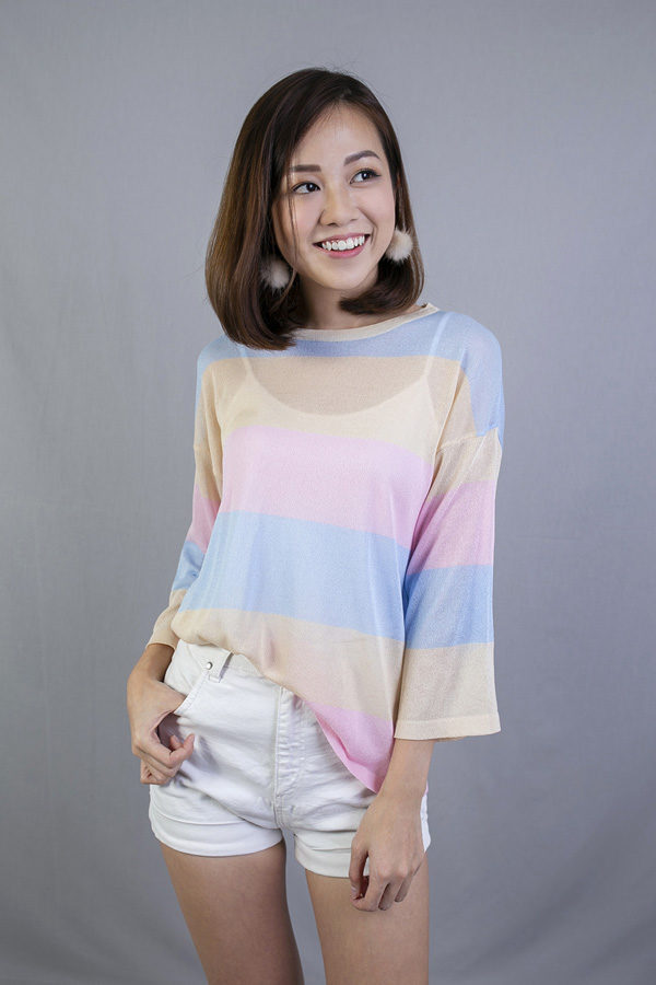CAMELLIA STRIPED LONG SLEEVE (PASTEL)