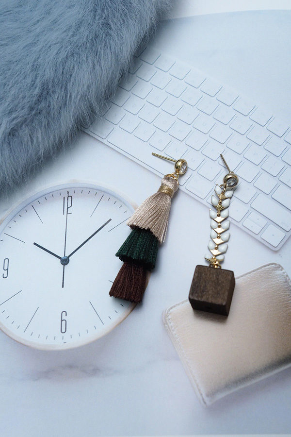 JESSIKA TASSELS CUBE EARRINGS