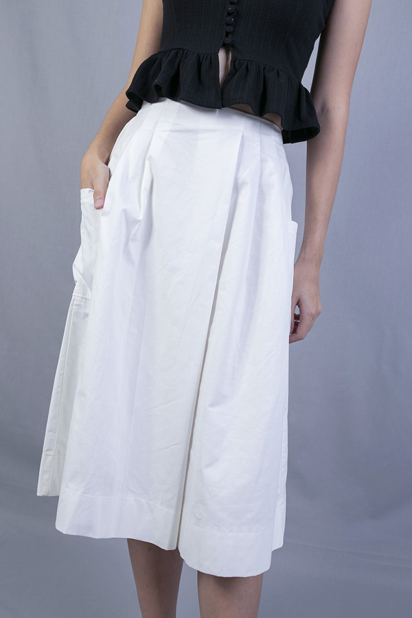 CHAZ SIDE POCKETS CULOTTES (WHITE)