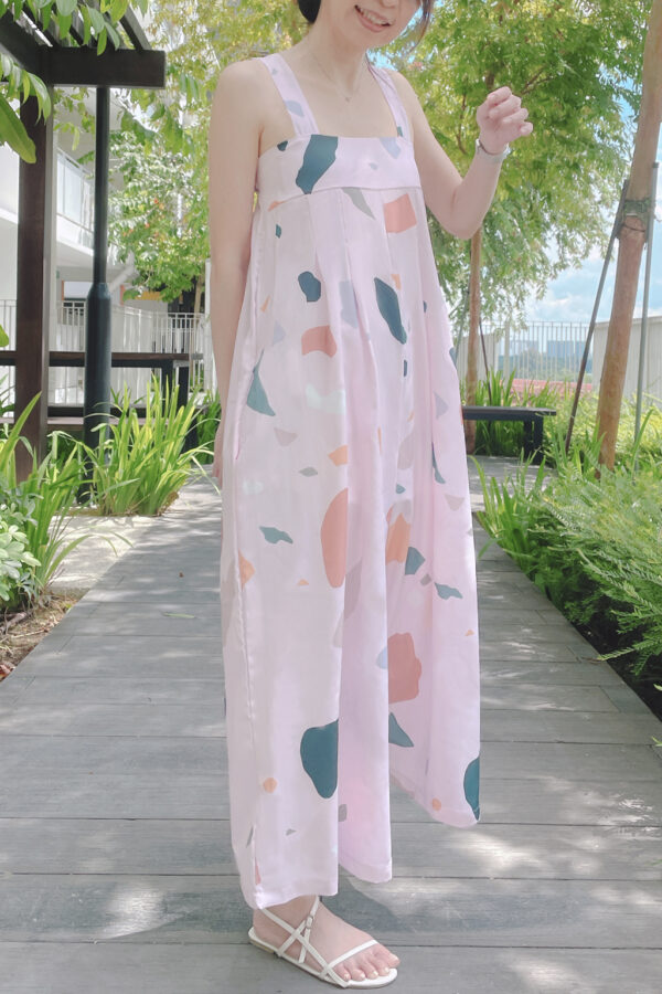 ABSTRACT JUMPSUIT (PINK)