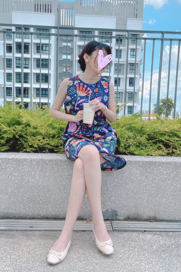SUMMER FLORAL DRESS (BLUE)