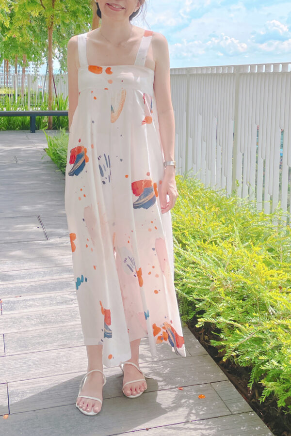 ABSTRACT JUMPSUIT (WHITE)
