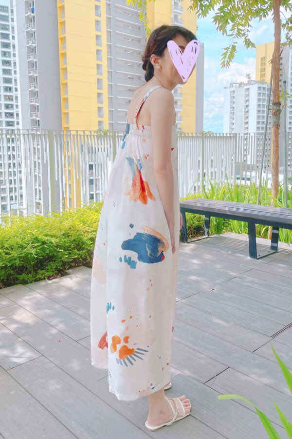 ABSTRACT JUMPSUIT (WHITE)